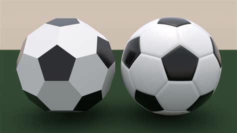 File:Comparison of truncated icosahedron and soccer ball.png - Wikimedia Commons