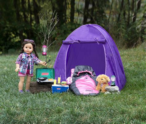 Purple Coleman Doll Tent, Perfect for the 18 Inch Camping American Girl Dolls | eBay