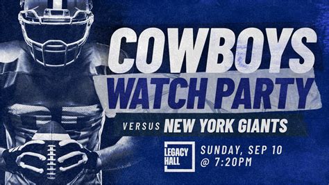 Dallas Cowboys vs New York Giants Kickoff Watch Party