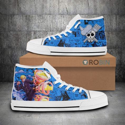 Vinsmoke Sanji One Piece Anime High Top Canvas Shoes - RobinPlaceFabrics