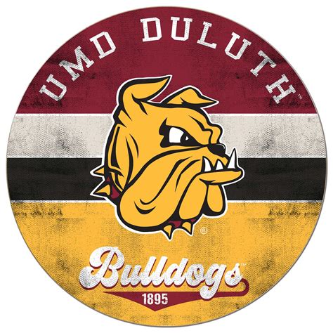 Minnesota Duluth Bulldogs 20'' x 20'' Retro Logo Circle Sign