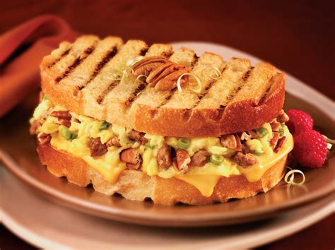 Breakfast Panini with Georgia Pecans, Cheddar & Sausage - Georgia Pecans