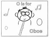 O Coloring Sheet  Music Oboe By Talento TPT sketch template