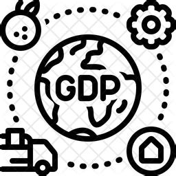 Gdp Icon - Download in Line Style