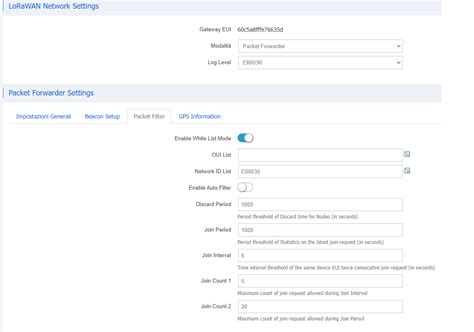 Packet Filter in Packet Forwarder Settings - RAK7249 - RAKwireless Forum