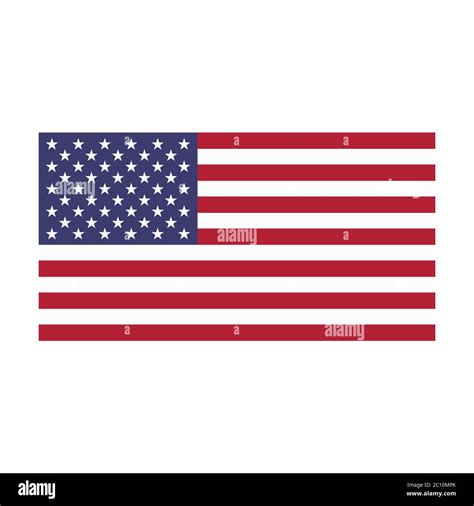 Vector Image American flag on a white background Stock Photo - Alamy