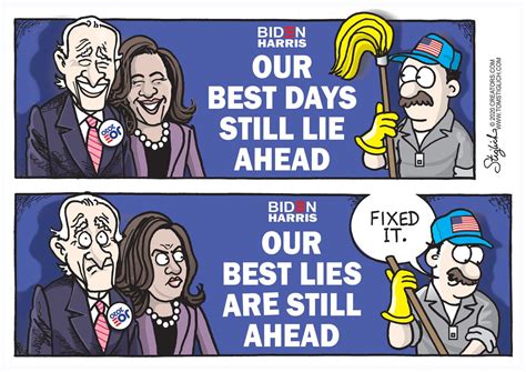 Political Cartoon U.S. Biden Harris 2020 lies | The Week