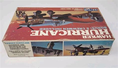 Vintage Hawker Hurricane Model Kit 1/72 MPC PARTS SEALED With Crew ...