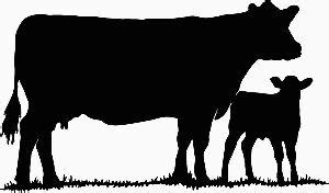 cow and calf | Animal silhouette, Silhouette clip art, Cattle