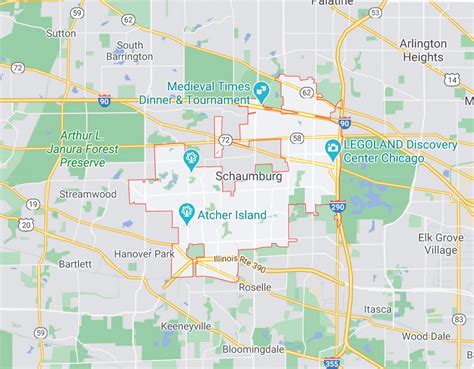 Schaumburg Illinois Wall Map Premium Style By Marketmaps Mapsales ...