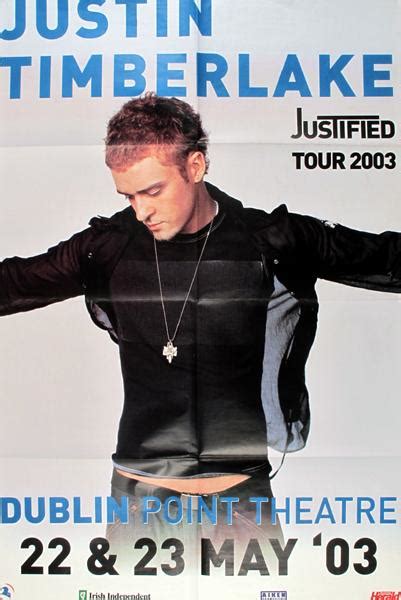 Justin Timberlake, Justified World Tour. Concert poster, Poi