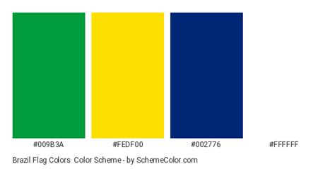 Brazil Flag Colors » Country Flags » SchemeColor.com