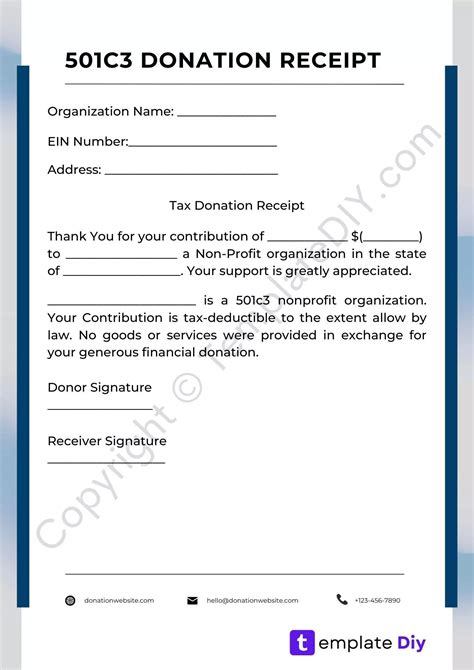 the donation receipt for donations is shown in this document, which ...