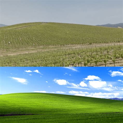 The Windows XP desktop background then and now : pics