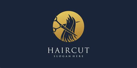 Haircut logo design vector with creative unique and modern idea ...