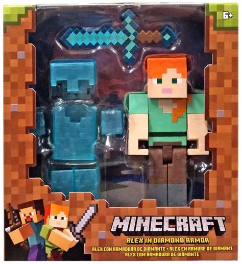 Minecraft Alex in Diamond Armor 5 Action Figure Mattel Toys - ToyWiz