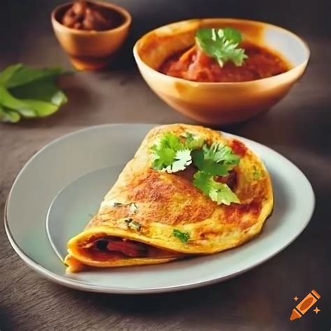 Delicious masala omelette dish on Craiyon