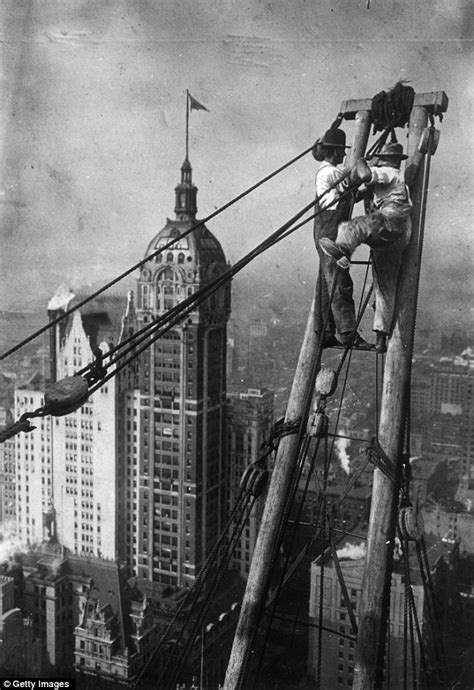 Building the Big Apple: Historic images show construction of New York's most famous skyscrapers ...