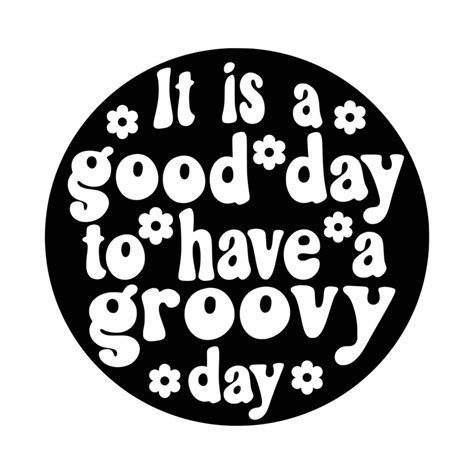 Groovy Quotes Typography Black and White for print 15572209 Vector Art ...