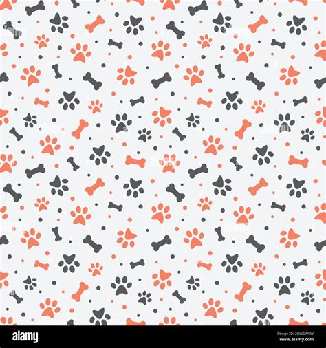 Seamless pattern paw hi-res stock photography and images - Alamy