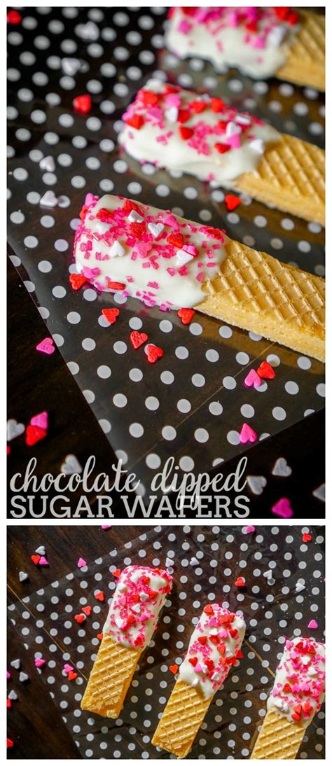 Chocolate Dipped Sugar Wafers - The Love Nerds