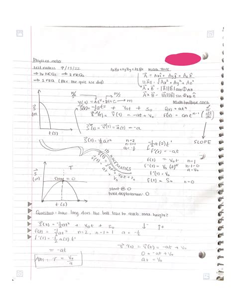 Physics - Displacement Graphs - PH 1113 - Studocu