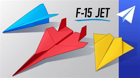 3 Paper Airplanes that Fly Really Far! How to Make F-15 Jet - Easy ...