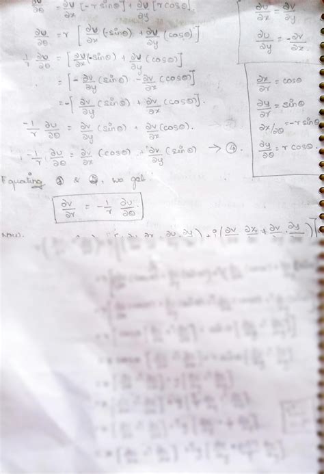 SOLUTION: Cauchy riemann equations in polar form - Studypool