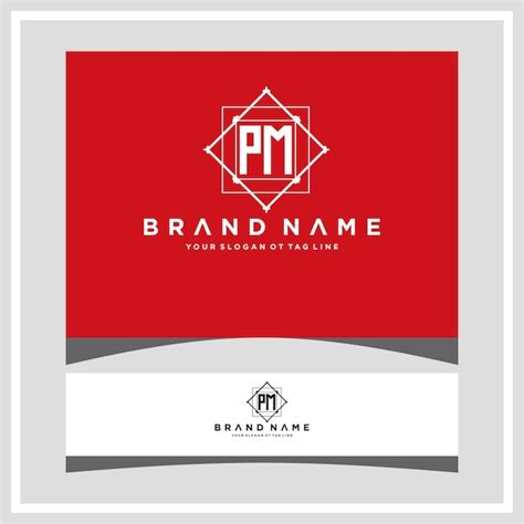 Premium Vector | Modern monogram initial letter pm logo design template