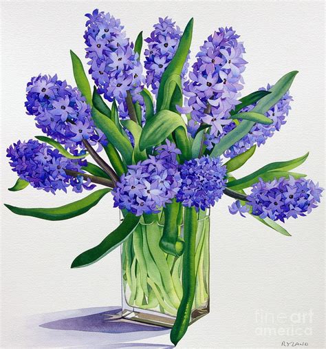 Blue Hyacinths Painting by Christopher Ryland - Fine Art America