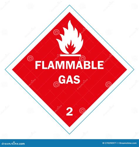 Class 2 Flammable Gas Symbol. Vector Illustration. Stock Illustration ...