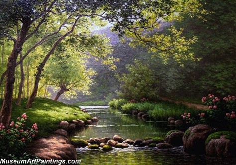 Famous Landscape Paintings River Landscape in Summer