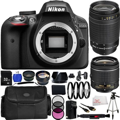 Nikon D3300 Digital SLR Camera Black (24.2MP) With Nikon AF-P DX NIKKOR ...