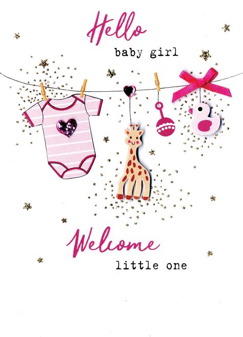 Hello Baby Girl Welcome Little One Irresistible Greeting Card | Cards