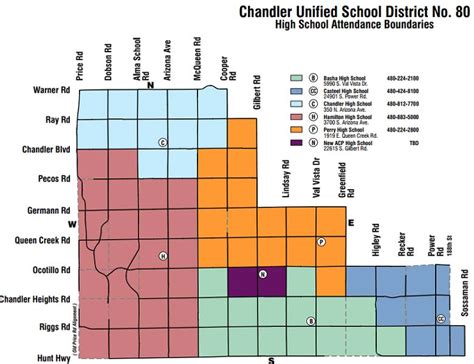 Chandler Unified School District Boundaries Map