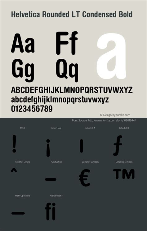 Helvetica Rounded LT Condensed Bold 006.000 Font Sample- Font Sample-Fontke.com