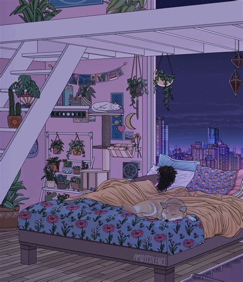 Amidstsilence — amidstsilence: | Sweet Dreams | Prints |... | Aesthetic bedroom, Bedroom drawing ...