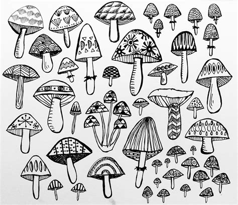 Trippy Mushroom Drawing at PaintingValley.com | Explore collection of Trippy Mushroom Drawing