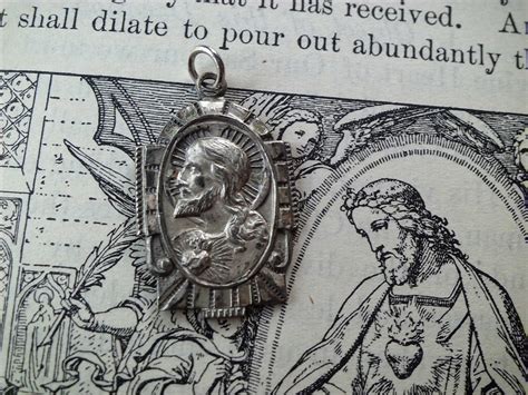 Vintage Religious Medals: Vintage Art Deco STERLING Sacred Heart & Our ...