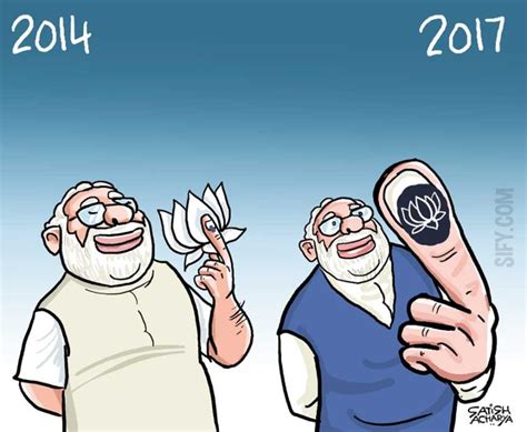 When Narendra Modi Votes... | CartoonistSatish.Com