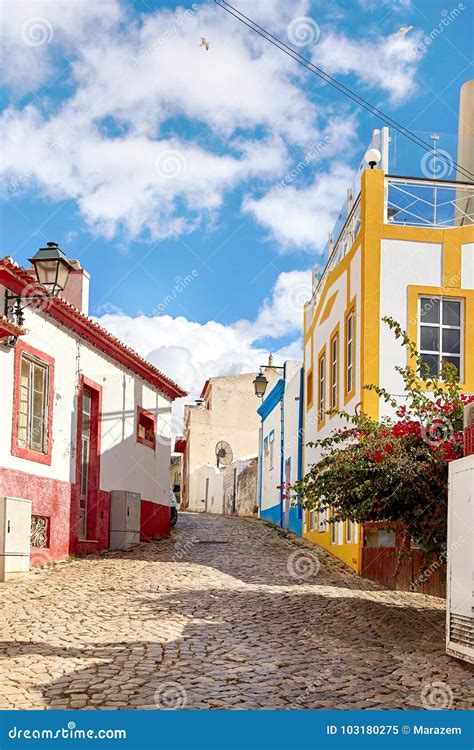 Beautiful Narrow Street of Alvor, Portugal Stock Image - Image of stone, south: 103180275