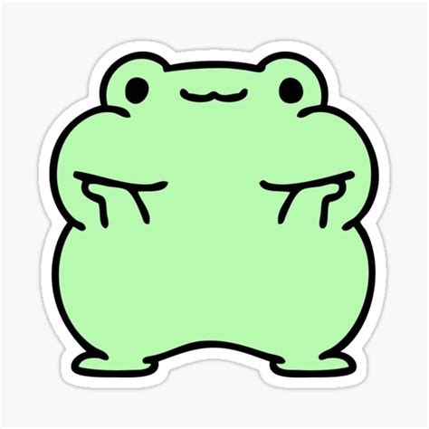 "Cute Cartoon Frog Sticker" Sticker by SerenDesignzCo | Redbubble