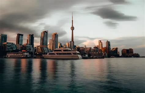 Wallpaper city, Canada, sky, ocean, coast, sunset, water, dusk for mobile and desktop, section ...