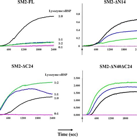 Lysozyme aggregation prevention assay: Light scattered by lysozyme ...