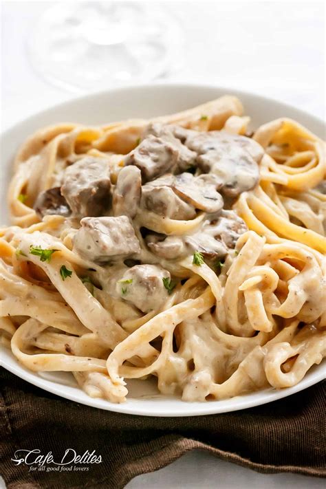 Creamy Beef and Mushroom Stroganoff - Cafe Delites