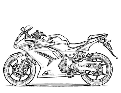 Motorcycle Engine Drawing at GetDrawings | Free download