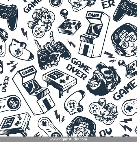 Gaming Emblems Collection | Retro arcade, Tattoo flash art, Retro