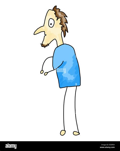 Illustration of a strange looking cartoon man Stock Photo - Alamy