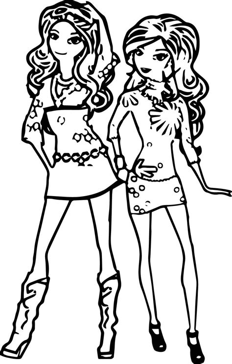 cool Barbie And Friends Coloring Page | Coloring pages for girls ...