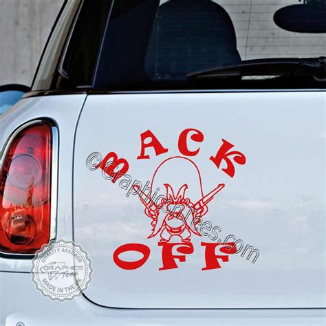 Back Off Funny Car Body Bumper Window Caravan Motorhome Sticker Vinyl Graphic Decals - 16 ...